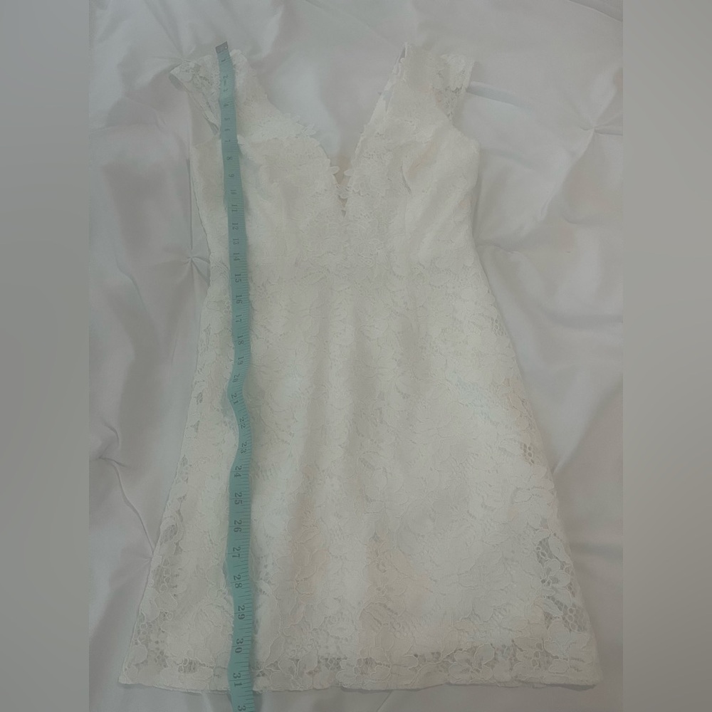Lulus Back in Time White Lace Bodycon Mini Dress XS - Picture 4 of 7